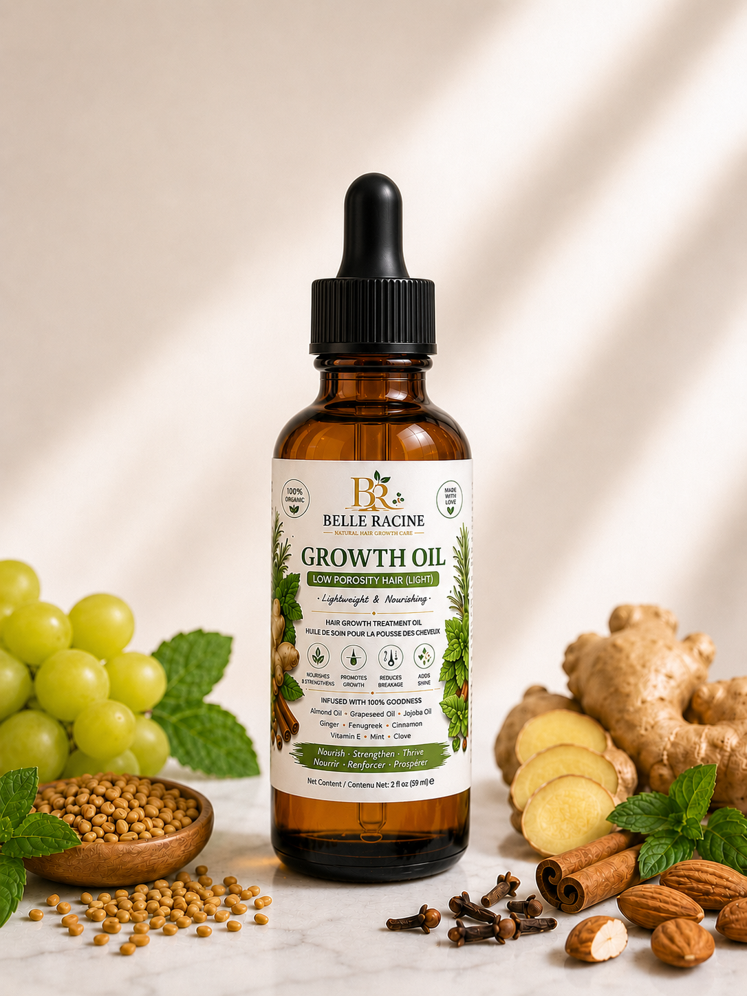 Low Porosity Hair Growth Oil 2oz